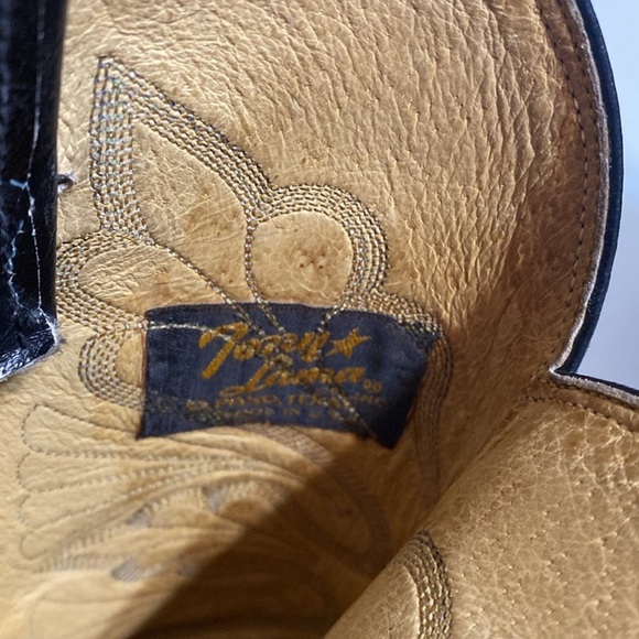 Tony Lama Men’s Black Cowboy Boots - 11B - Picture 3 of 8